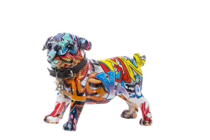 ARPIMEX Cane Resina Graffiti 6 x 12 x 19 Cm Multicolor