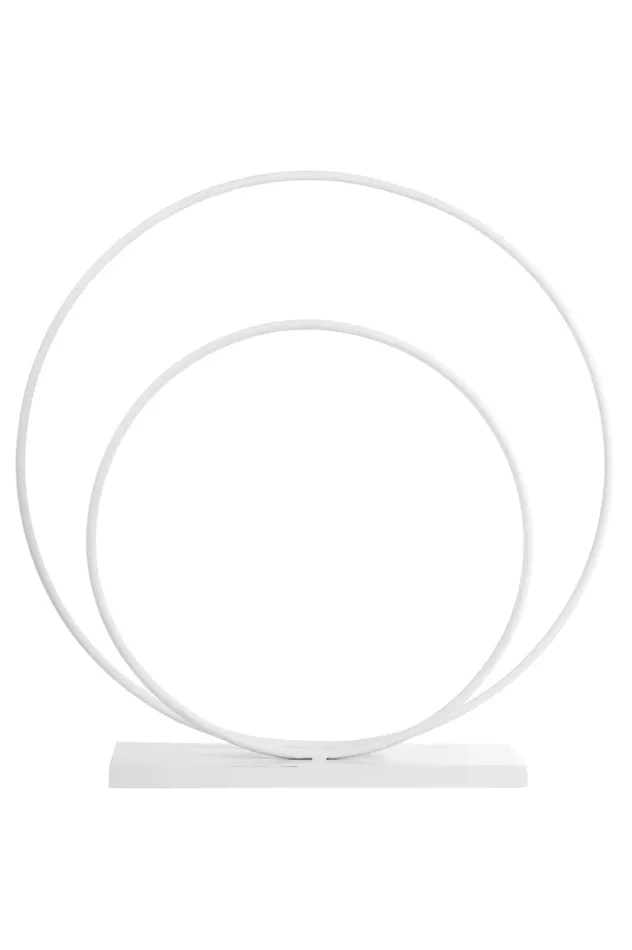 ARPIMEX Cerchi Metallo con Base 56 x 14 x 58 Cm Bianco