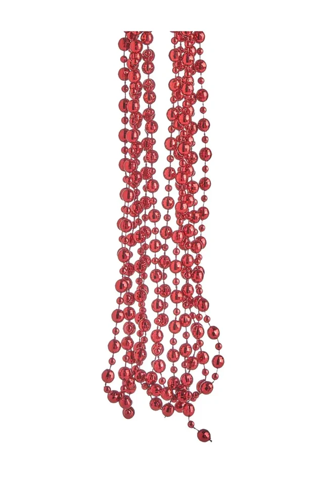 ARPIMEX Collana Natale Perle Plastica D 8 Mm 2,7 Mt Rosso