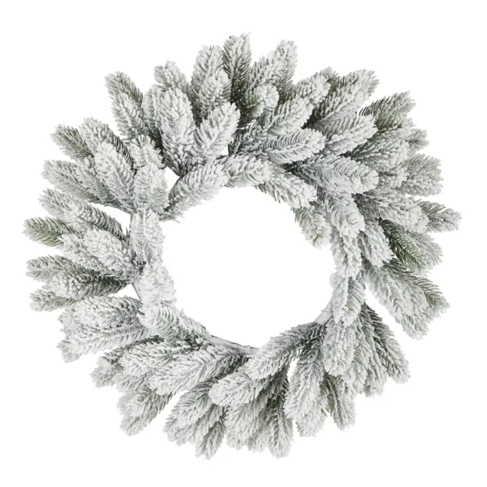 ARPIMEX Corona Pino di Natale Innevata D 50 Cm Bianco Pe