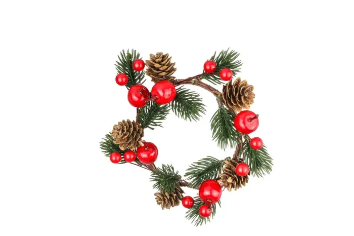 ARPIMEX Decorazioni Candele con Meline e Pigne D 14 Cm