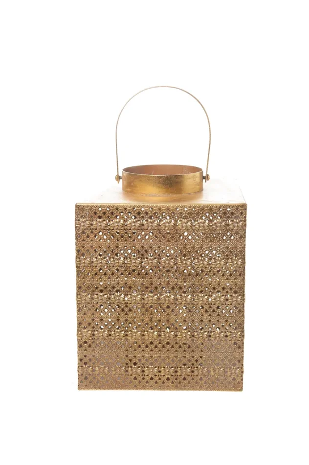 ARPIMEX Lanterna Metallo 20 x 20 x 25,5 Cm Gold