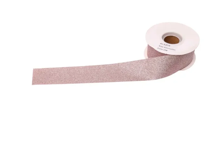 ARPIMEX Nastro Natale Decorativo Glitterato H 4 Cm L 20 Mt Rosa