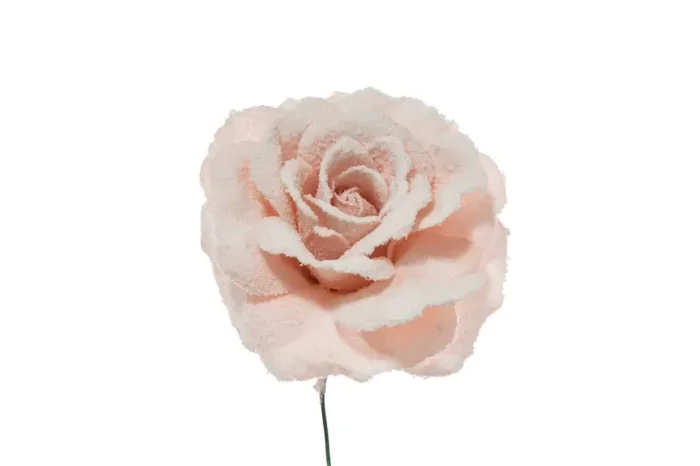 ARPIMEX Pick Natale Rosa Innevata PVC 17 Cm Cipria Sconti