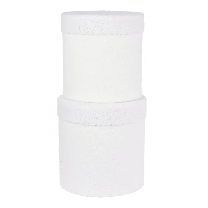 ARPIMEX Set Natale 2 Cappelliere con Pelliccia H 26 Cm D 26 Cm Bianco