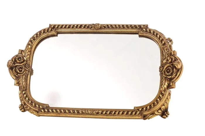 ARPIMEX Vassoio Natale 40,5 x 23 Cm H 4 Cm Oro