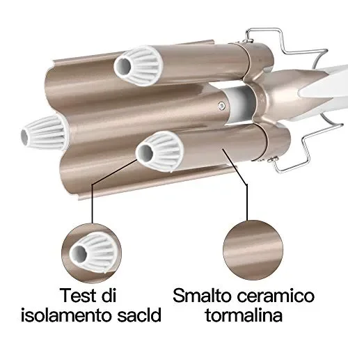 Arricciacapelli Professionale, Ferro conico piastra Bigodino,Diametro 25 Mm,… - immagine 3