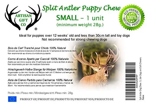 ARTISAN GIFT CO Corno di Cervo Aperto per Cani 100% Naturale – 1 Unità In saldo - immagine 2