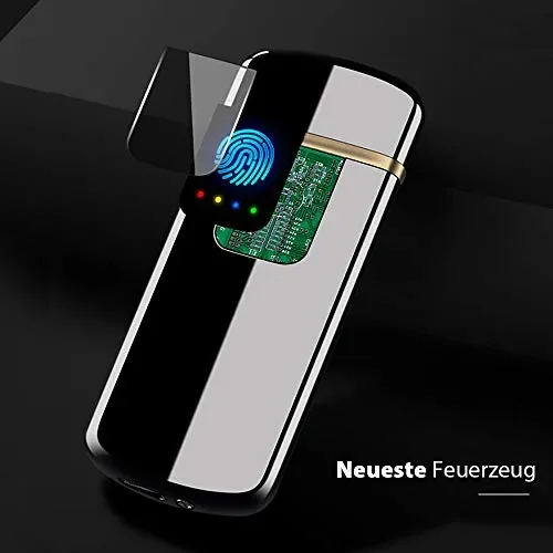 ASANMU Accendino Elettrico, USB Ricaricabile Antivento Nero - immagine 3