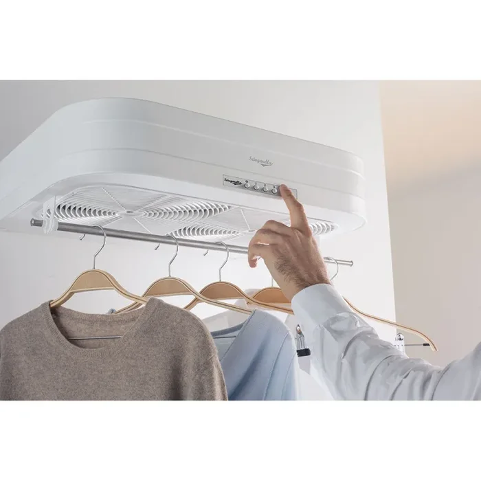 Asciugabiancheria Asciugatrice per Biancheria 2 x 25W Sciugarella Bianco - immagine 2