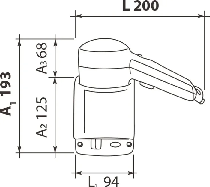 Asciugacapelli Phon a Pistola 1200W Vama Viento 2 Bianco Fornitura - immagine 2