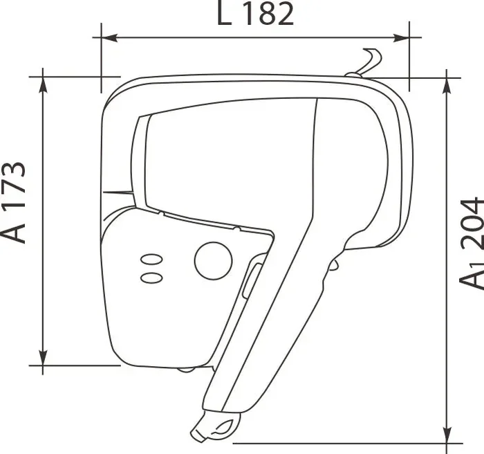 Asciugacapelli Phon a Pistola da Cassetto 1200W Vama Viento Sicuro Bianco - immagine 2