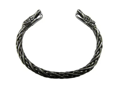 Asgard – Bracciale in peltro stile vichingo/gotico con dragone Moda