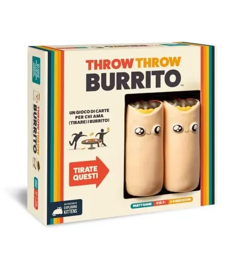 Asmodee – Throw Throw Burrito – Divertente Gioco da Tavolo, con Due Burrito Squishy, 7+ Anni, 2-6 Giocatori, Edizione in Italiano Sconti