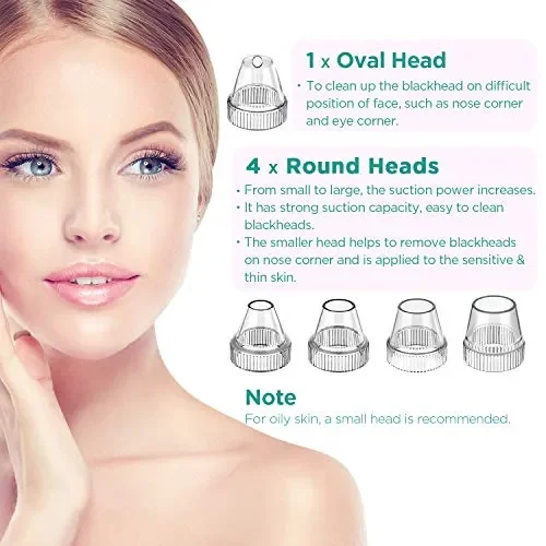 Aspiratore Punti Neri, TURATA Rimozione di Comedone Neri 5 Livelli… - immagine 2