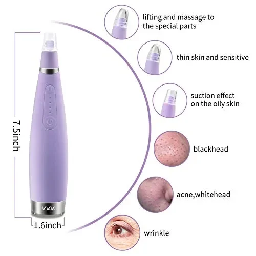 Aspiratore Punti Neri,VKK Dispositivo per La Pulizia del Viso con Ricarica… - immagine 2