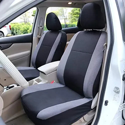 Asteri Coprisedili Anteriore Coppia Nero Grigio Universale - immagine 2