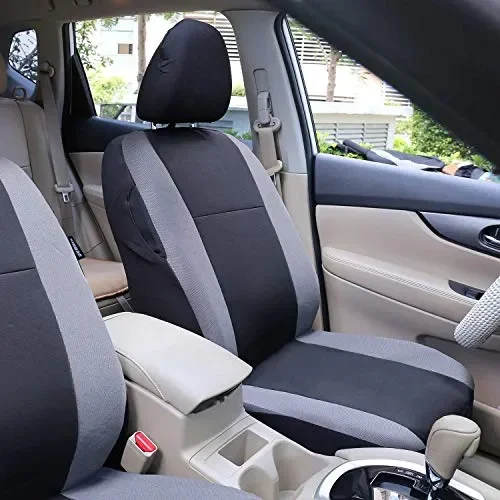 Asteri Coprisedili Anteriore Coppia Nero Grigio Universale - immagine 3