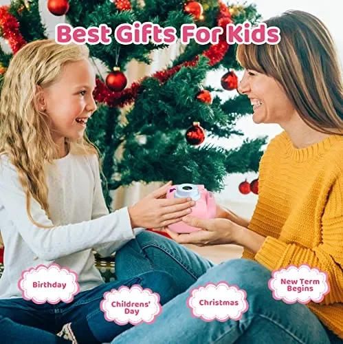 ASTGMI Macchina Fotografica Bambini, 12MP Mini Ricaricabile Fotocamera Digitale Bambina Videocamera Regalo per Ragazze Ragazzi 3-10 Anni, con Scheda 32 GB, Regali Giocattolo di Natale & Compleanno - immagine 2