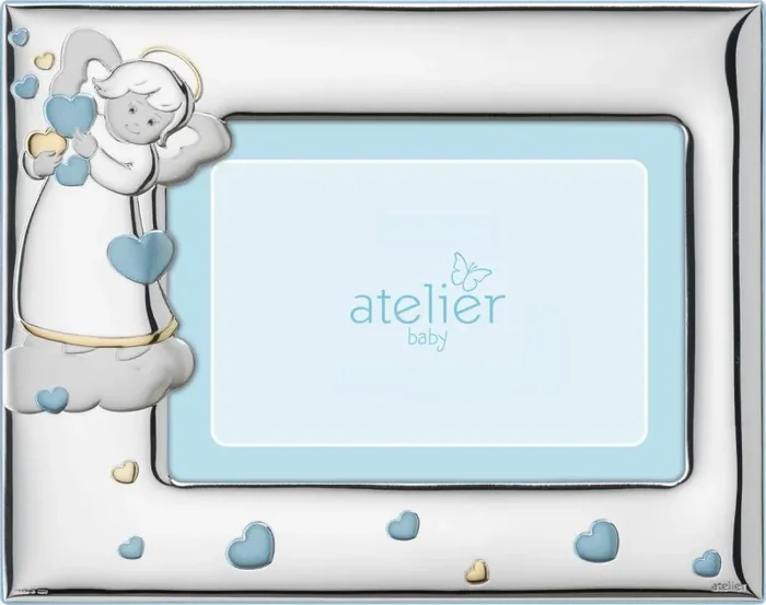 Atelier Portafoto Angelo 13 x 18 Cm Celeste Argentata