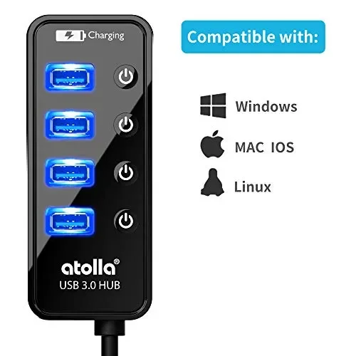Atolla Hub USB 3.0 Sdoppiatore Duplicatore USB3-4 porte e 1 porta di… - immagine 3