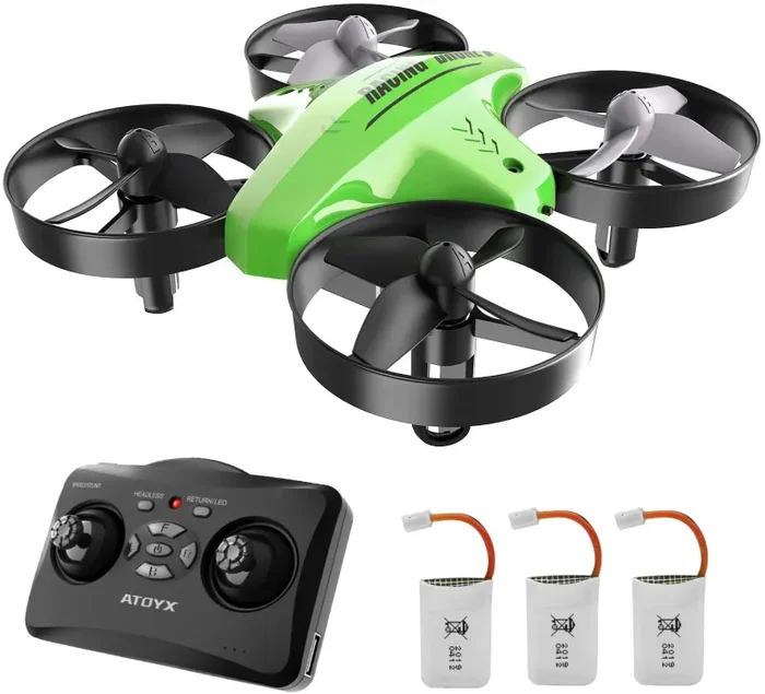 ATOYX 66C RC Mini Drone con Telecomando Funzione di Sospensione Altitudine modalità Headless 3 velocità 3D Flip Protezioni a 360°per Bambini e Principianti (Giallo) - immagine 2