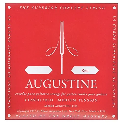 Augustine Classic, Corda rossa singola per chitarra classica, Red D4