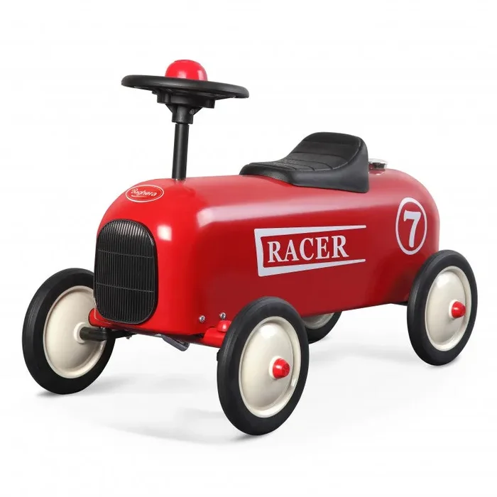Auto Cavalcabile Vintage da Corsa per Bambini Baghera Racer Rosso