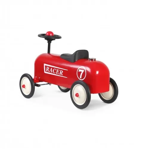 Auto Cavalcabile Vintage da Corsa per Bambini Baghera Racer Rosso - immagine 2