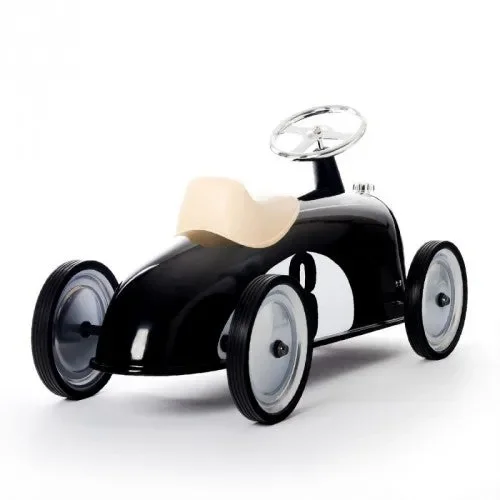 Auto Cavalcabile Vintage da Corsa per Bambini Baghera Rider Nero - immagine 2