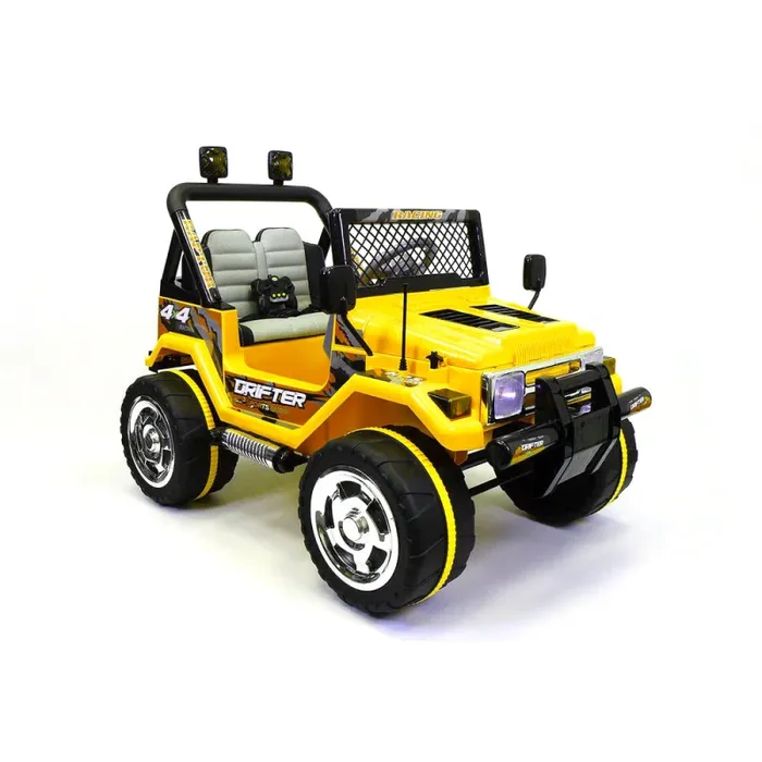 Auto Macchina Elettrica Fuoristrada 12 V 2 Posti per Bambini Gialla - immagine 2