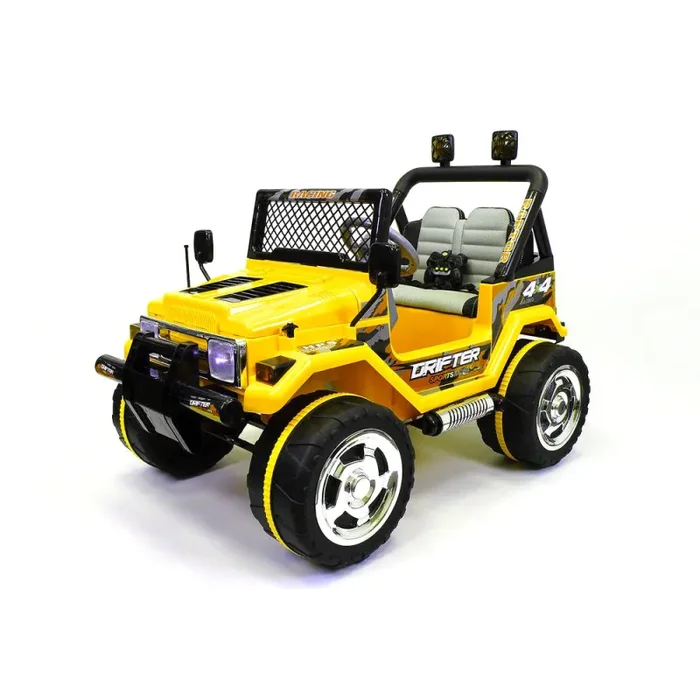 Auto Macchina Elettrica Fuoristrada 12 V 2 Posti per Bambini Gialla - immagine 3