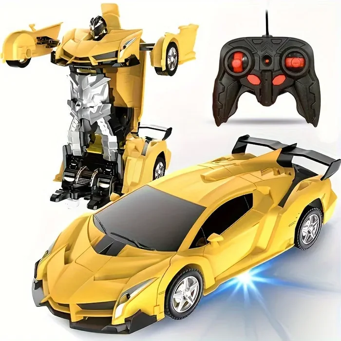 Auto telecomandata – Trasforma robot RC Cars Deformazione con un solo pulsante e rotazione a 360 gradi alla deriva, regalo di compleanno di Natale per ragazzi/ragazze
