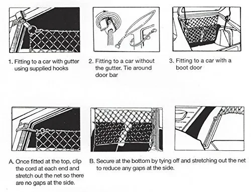 AutoCompanion – Rete di sicurezza per auto (barriera protezione per… - immagine 3
