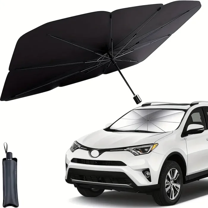 Automobile Windshield Sunshade-Foldable Automobile Umbrella Sunshade, Copertura Parabrezza Anteriore Anti-ultravioletti (protezione Termica) Copertura Parabrezza Card