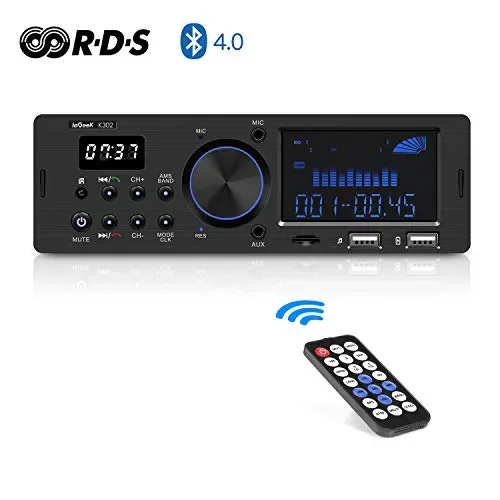 Autoradio Bluetooth RDS ieGeek, Stereo 60WX4 Supporta…