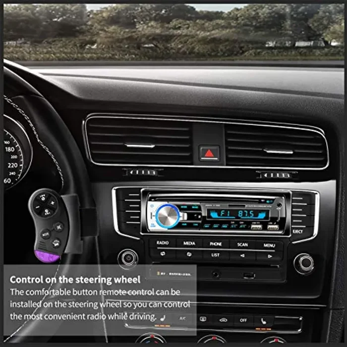 Autoradio Bluetooth vivavoce, Lifelf Radio stereo 4 x 65W 1 ricevitore radio per auto DIN con lettore MP3 Telecomando WMA FM, due porte USB, supporto iOS, Android (Non ha RDS/CD) - immagine 3