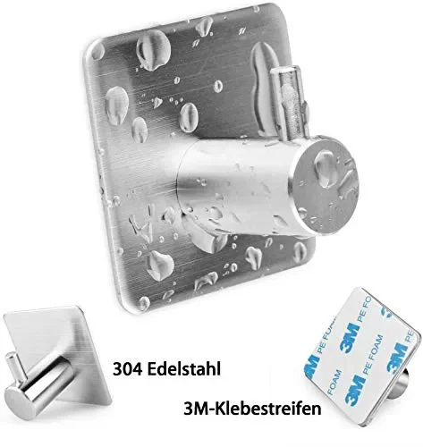 Auxmir Ganci Adesivi 3M Appendiabiti in Acciaio Inox SUS304 Set di 5 PZ Moda - immagine 2