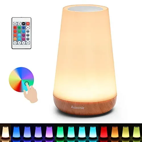 Auxmir Luce Notturna Bambini Lampada da Comodino Colorata LED con 13…