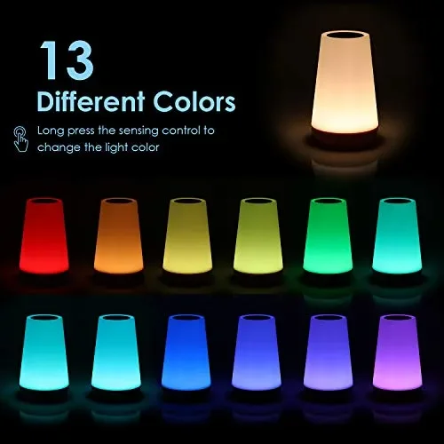 Auxmir Luce Notturna Bambini Lampada da Comodino Colorata LED con 13… - immagine 2