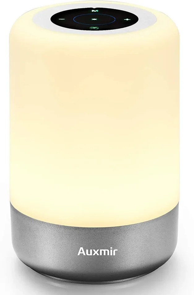 Auxmir Luce Notturna Bambini, Lampada da Comodino Ricaricabile, Lampada LED Colorata con 13 Colori, Luminosità Regolabile, 3 Modi d’Illuminazione, Controllo Touch e Telecomando, Batteria al Litio - immagine 3