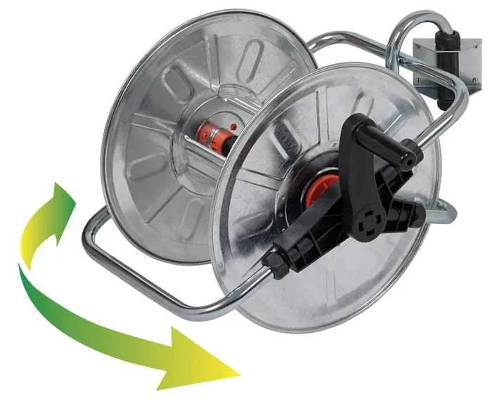 Avvolgitubo Manuale da Muro 50 mt in Acciaio Zincato 130 IT Agrati