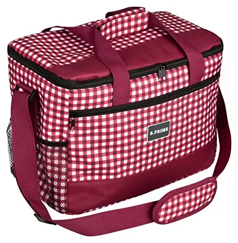 B.PRIME Borsa Termica 20L Classic – Vichy – 36 x 26 x 22 cm – Online - immagine 3