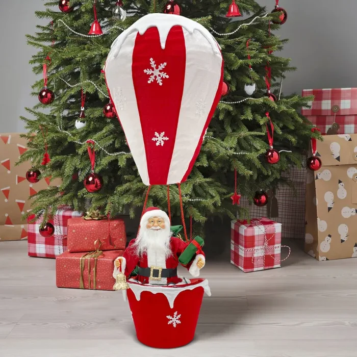 Babbo Natale con Mongolfiera H110 cm con Luci e Suoni - immagine 3