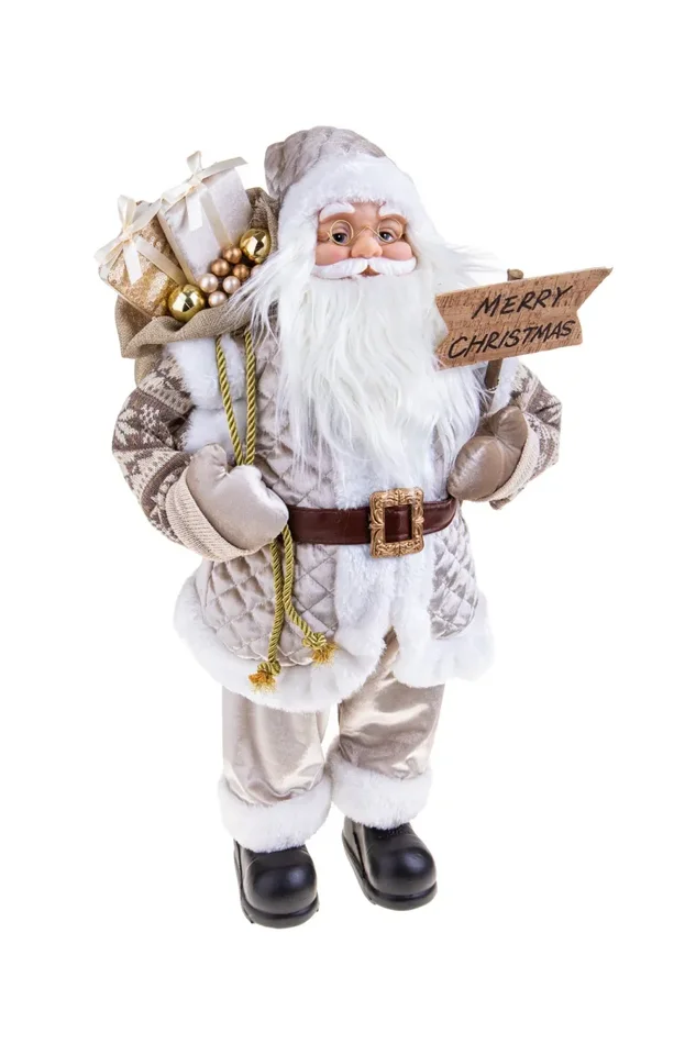 Babbo Natale con Sacco Doni H80 cm Champagne Vendita online