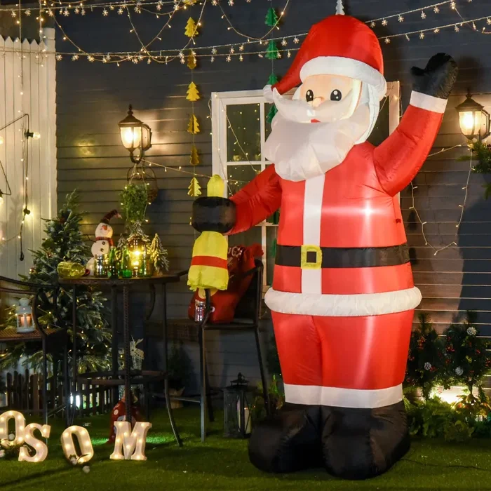 Babbo Natale Gonfiabile H245 cm con Luci a LED Vendita calda - immagine 2