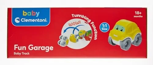 Baby Clementoni – Fun Garage Baby Track, Box e Pista Macchinine per Bambini 18+ Mesi, con 1 Macchinina, Gioco Prima Infanzia Made in Italy, Linea Play For Future, Stimola Manualità e Curiosità, 17404 - immagine 2