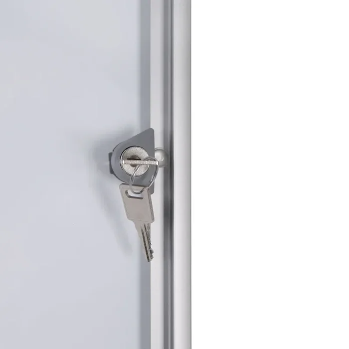 Bacheca con Anta Battente 49,1x65x2,6 cm in Alluminio Grigio Chiaro - immagine 3