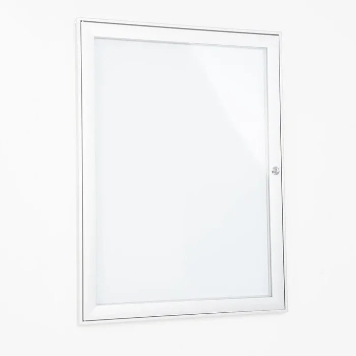 Bacheca con Apertura a Battente 52,1×69,6×2,3 cm in Alluminio Silver In saldo