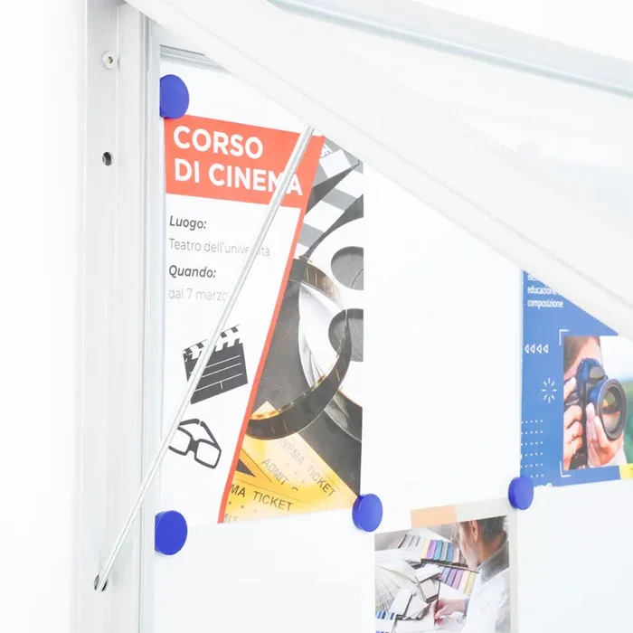 Bacheca da Esterno con Apertura a Ribalta 102,5×106,7×4,7 cm in Alluminio con Led Silver - immagine 3